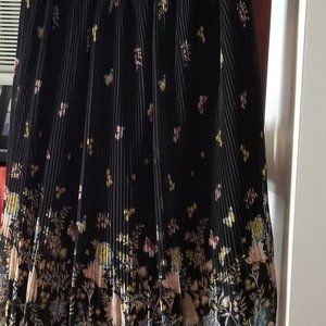Black and Floral Peasant Skirt